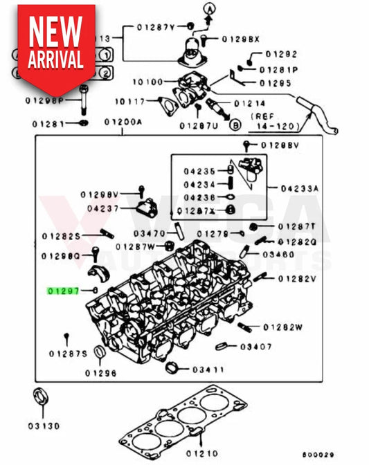 OEM Cylinder Head Bushing 4G63 to suit Mitsubishi Lancer Evolution 1-9 MD132806 - Vega Autosports