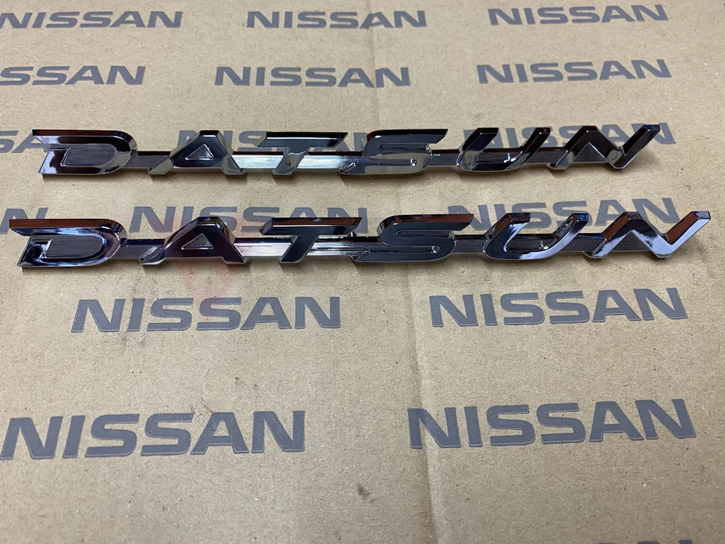 OEM 'Datsun' Front Fender Emblem Set to suit Datsun 510 1968-1973 - Vega Autosports