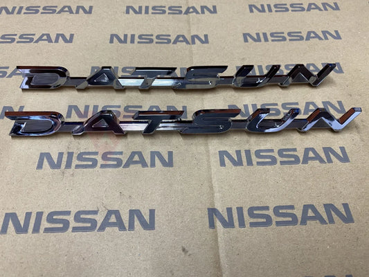 OEM 'Datsun' Front Fender Emblem Set to suit Datsun 510 1968-1973 - Vega Autosports