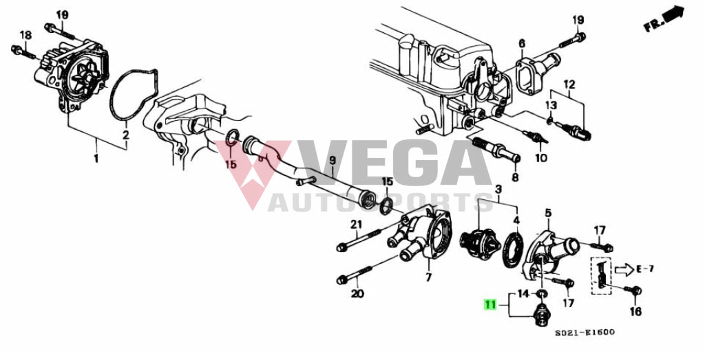 Oem Honda Thermo Fan Switch A-93 B/F/K/D Series Engine 37760-P00-003 Cooling
