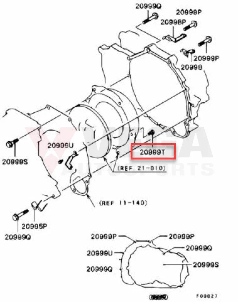 Oem Pressure Plate To Flywheel Bolt M8X16 Suit Mitsubishi Lancer Evolution 1 - 9 Mf241251 Gearbox
