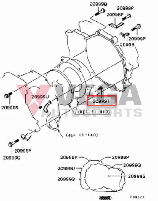 Oem Pressure Plate To Flywheel Bolt M8X16 Suit Mitsubishi Lancer Evolution 1 - 9 Mf241251 Gearbox