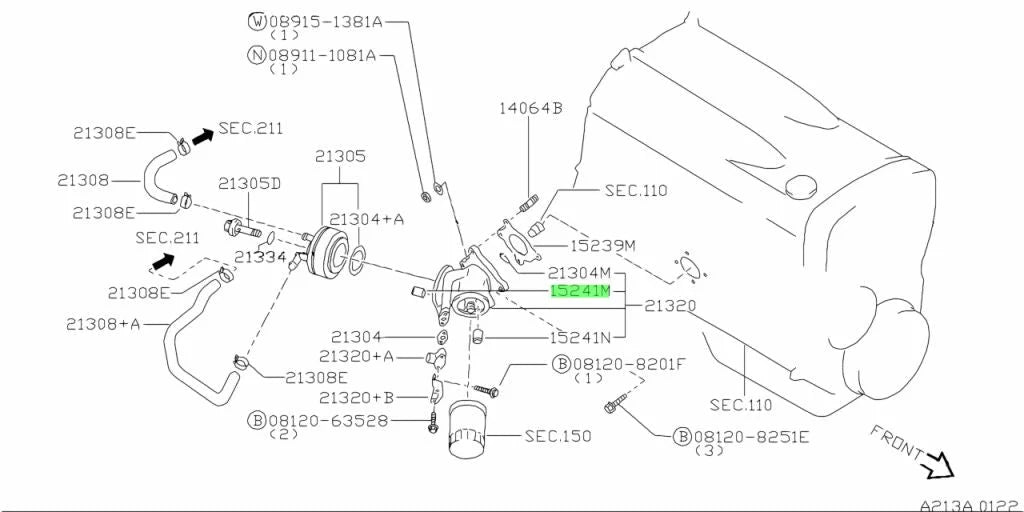 Oil Cooler Pressure Relief Valve To Suit Nissan Skyline R32 / R33 R34 Gtr 15241-17F0A Engine