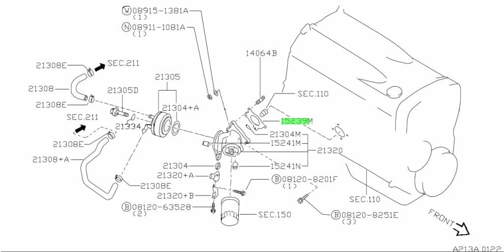 Oil Filter Housing Gasket To Suit Nissan Rb20/25/26 Engines 15239-71L00 Engine