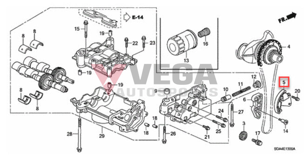 Oil Pump Chain Tensioner To Suit Honda K20/K24 Engines 13450-Raa-A02 Engine