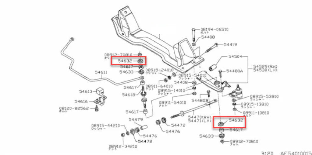 Outer Stabiliser Rod Washer (2-Piece) to suit Datsun Sunny Truck B120 E6113-33P00 Steering and Suspension