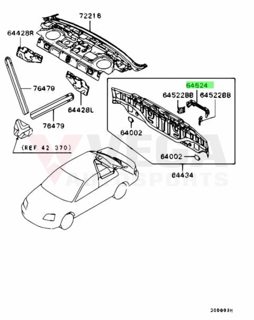 Rear Beaver Panel License Plate Bracket To Suit Mitsubishi Lancer Evolution 7 / 8 9 Ct9A Mr548868
