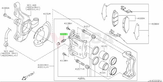 Rear Caliper Bleeder Screw to suit Nissan Silvia S13 / 180SX, S14, S15 41128-AW70A - Vega Autosports