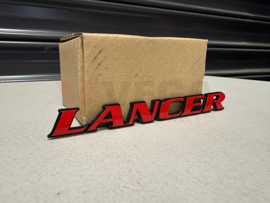 Rear ’Lancer’ Emblem to suit Mitsubishi Lancer Evolution 6 & 6.5 TME MR478299 Emblems Badges and Decals