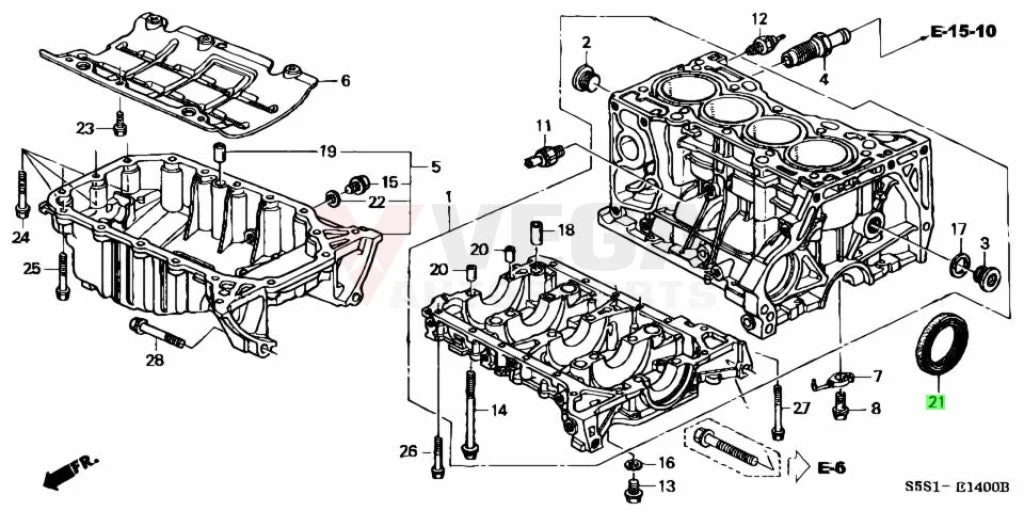 Rear Main Seal To Suit Honda K-Series 91214-Pna-014 Engine