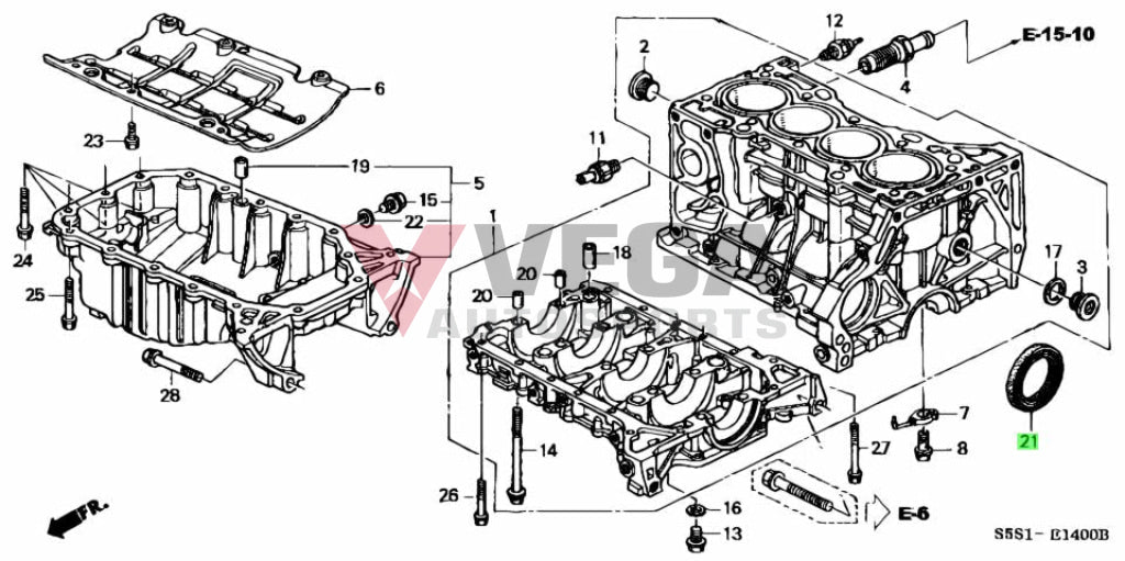 Rear Main Seal To Suit Honda K-Series 91214-Pna-014 Engine