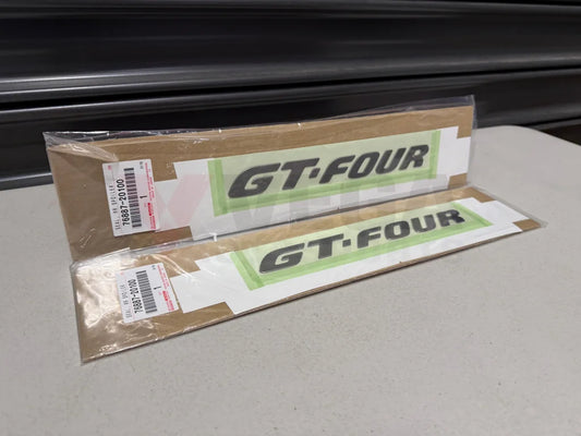 Rear Spoiler GT-FOUR Emblem Decal Set to suit Toyota Celica ST205 76887-20100 Emblems Badges and Decals