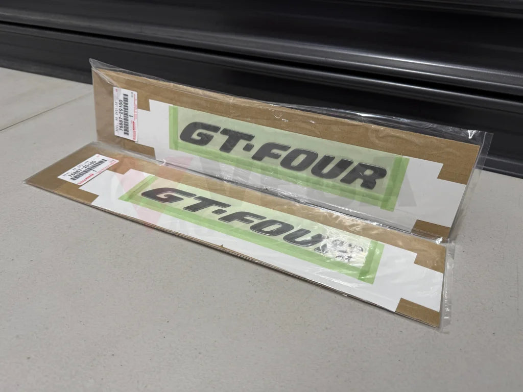Rear Spoiler GT-FOUR Emblem Decal Set to suit Toyota Celica ST205 76887-20100 Emblems Badges and Decals