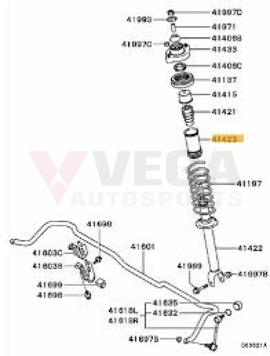 Rear Strut Dust Cover to suit Mitsubishi Lancer Evolution 7 / 8 / 9 CT9A MN184172 - Vega Autosports