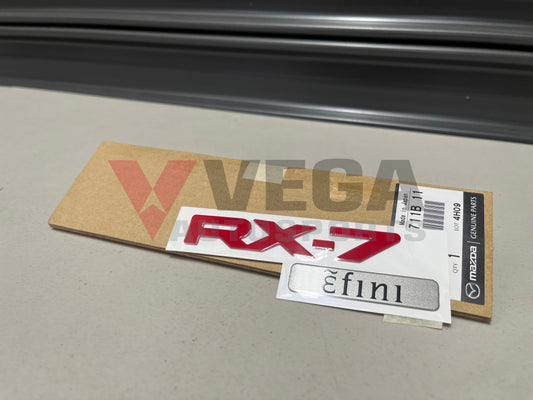 ’Rx7 Efini’ Red Decal (F10051711B11) To Suit Mazda Rx7 Fd3S 93-99 Emblems Badges And Decals