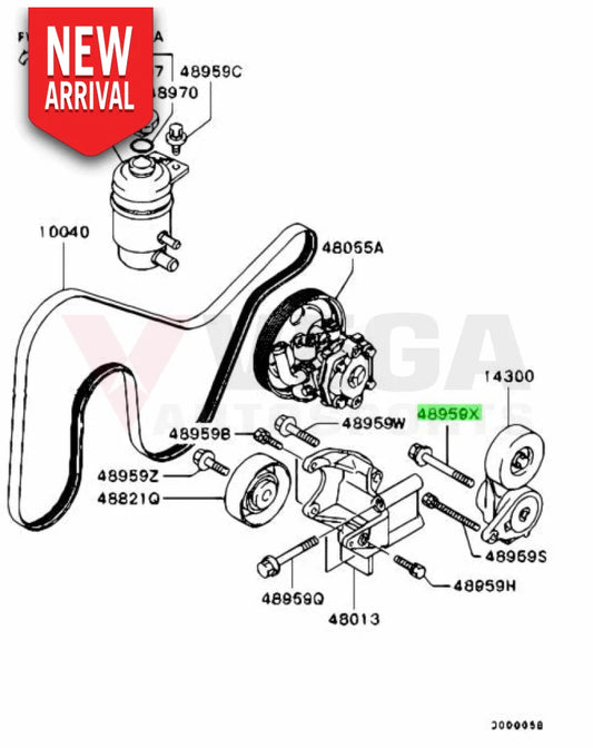 Serpentine Belt Tensioner Bolt to suit Mitsubishi Lancer Evolution 7 - 9 MD374022 - Nuts / Bolts / Screws
