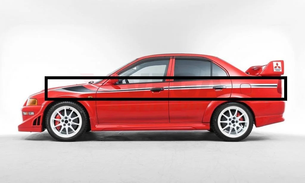Side Strip Decal Lhs To Suit Mitsubishi Lancer Evolution 6.5 Tme Cp9A Sngf2 Emblems Badges And