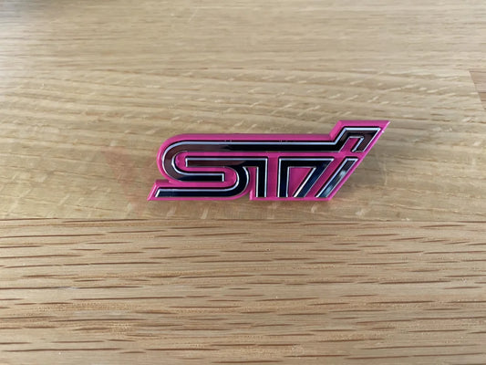 "STI" Front Grille Badge Emblem Ornament to suit Subaru Impreza WRX 2001 - 2004 - Vega Autosports