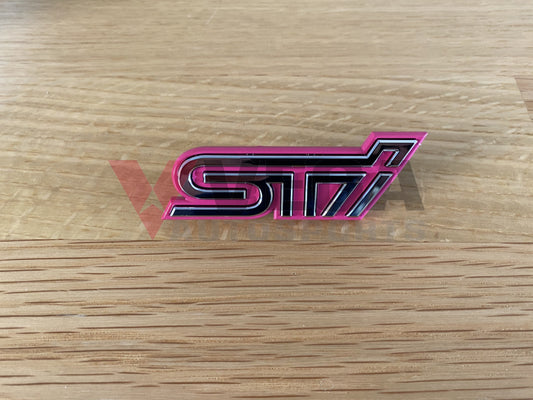"STI" Front Grille Badge Emblem Ornament to suit Subaru Impreza WRX 2001 - 2004 - Vega Autosports