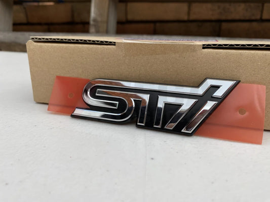 Sti Rear Emblem Badge Chrome To Suit Subaru Legacy S401 Emblems Badges And Decals