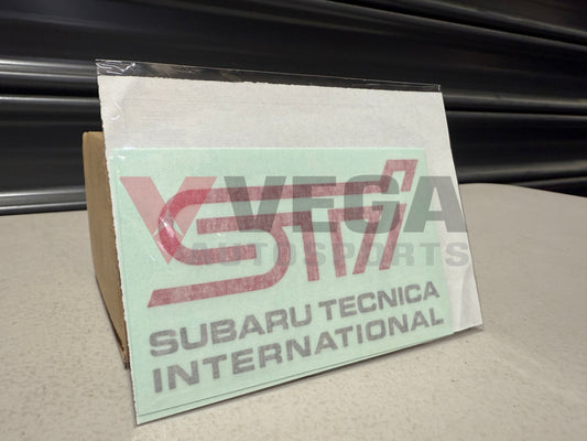 STI Sticker B Cherry Red STSG14100291 Emblems Badges and Decals