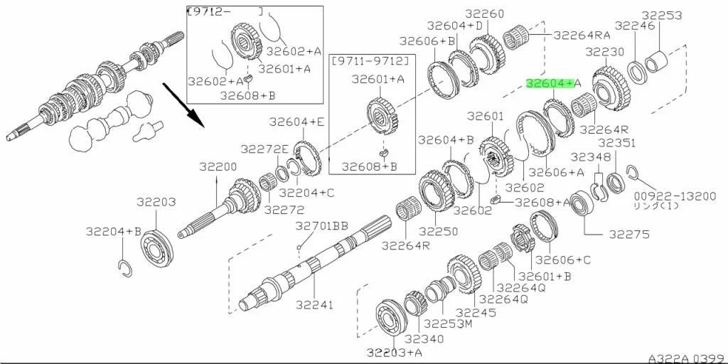 Synchro Baulk Ring 1St Gear To Suit Nissan Rb25Det Rb26Dett Vg30Dett 32604-23P60 Gearbox And