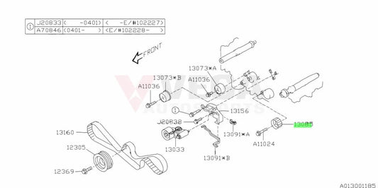 Timing Belt Toothed Idler Pulley To Suit Subaru Impreza Wrx / Sti Forester Legacy/ Outback