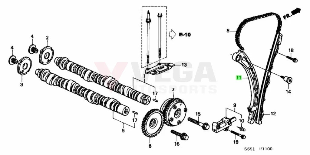 Timing Chain Tensioner Arm To Suit Honda K20 Engine 14520-Pna-003