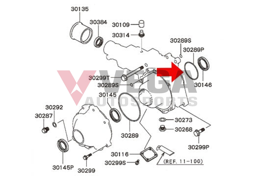 Transfer Case Input Shaft O-Ring Seal To Suit Mitsubishi Lancer Evolution 4 - 9 Md727944