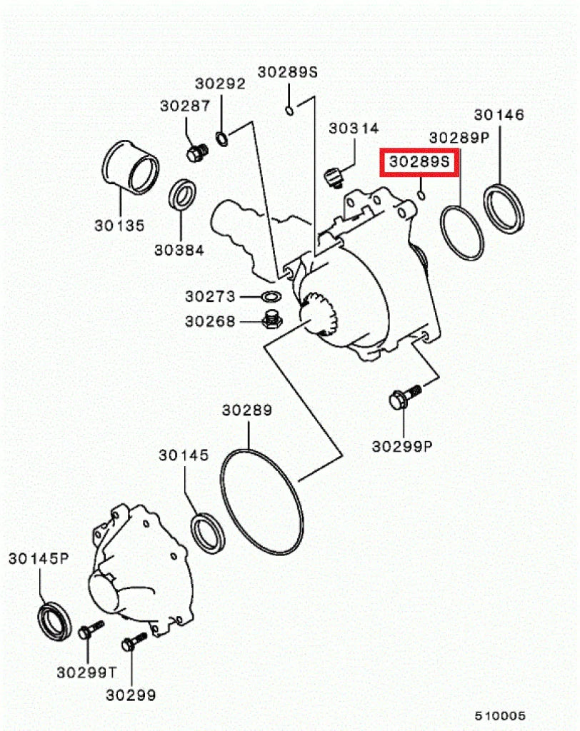 Transfer Case Small O-Ring Seal To Suit Mitsubishi Lancer Evolution 4 - 9 Md743612 Differential