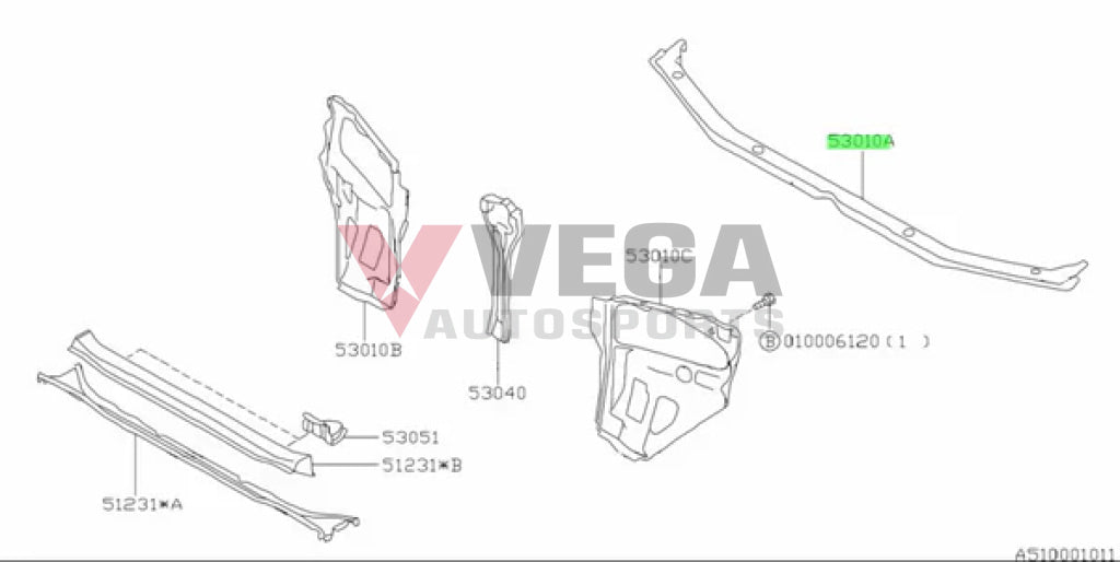 Upper Radiator Support Panel to suit Subaru Impreza GC8 92-00 53060FA040 Body Panels