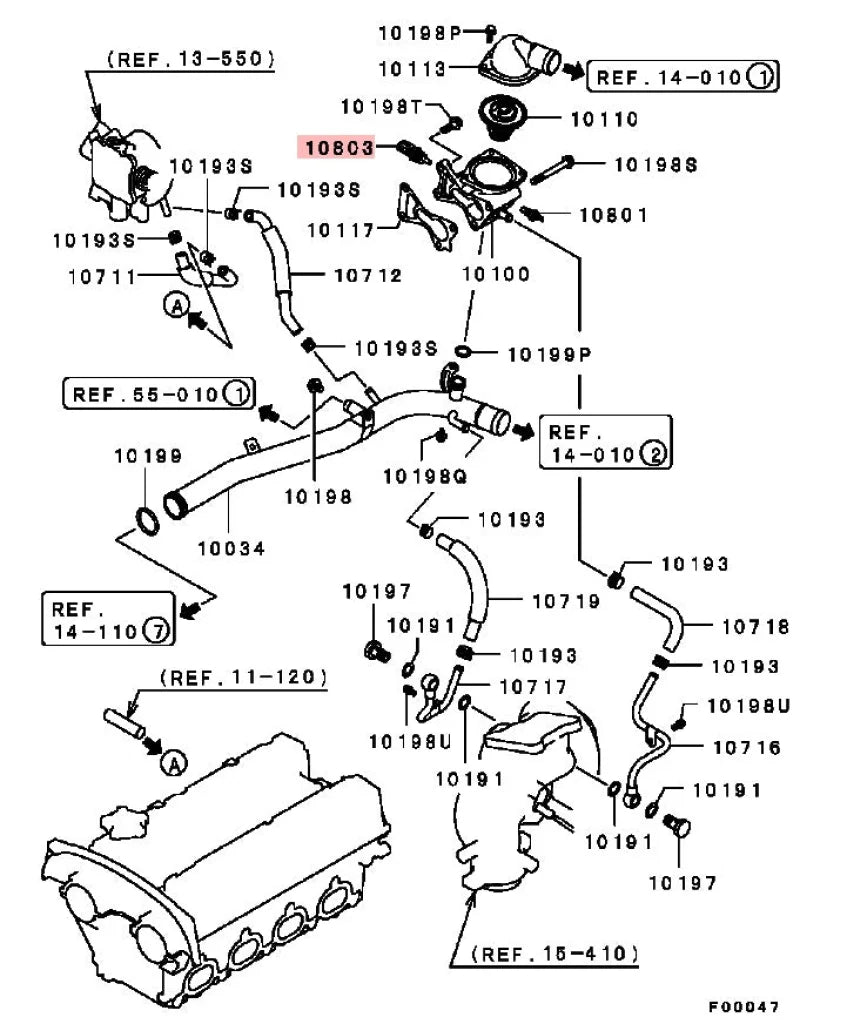Water Temp Sensor To Suit Mitsubishi Lancer Evolution 1 - 10 Md177572 / 1308012 Cooling