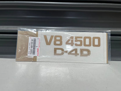 1/4 Panel Decal V8 4500 D4D Gold To Suit Toyota Land Cruiser Vdj79 07-09 75357-60110-A1 Emblems