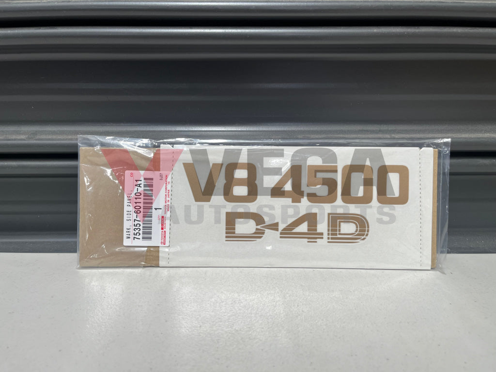 1/4 Panel Decal V8 4500 D4D Gold To Suit Toyota Land Cruiser Vdj79 07-09 75357-60110-A1 Emblems