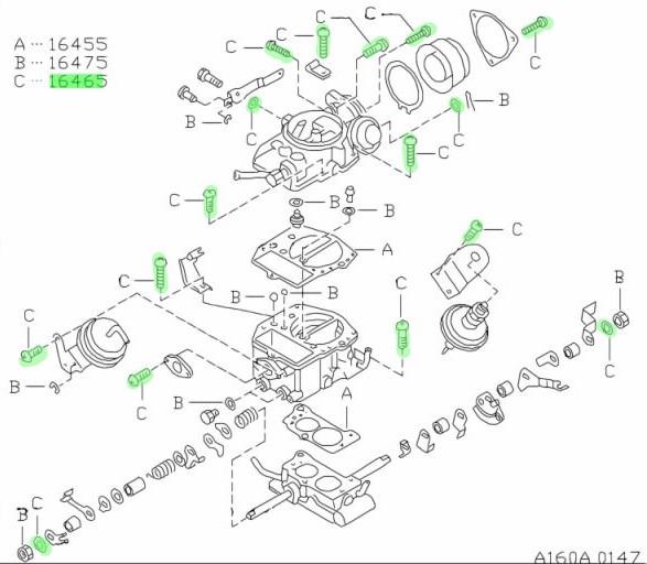 Carburetor Repair Screw Kit To Suit Datsun 1200 Ute Late 8910 C120 C22 B122 16465-G5210 Engine