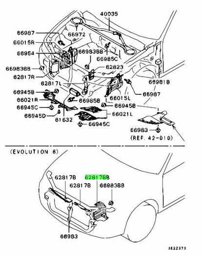 Air Panel Guide to suit Mitsubishi Lancer Evolution 5 / 6 / 6.5 TME CP9A - Vega Autosports