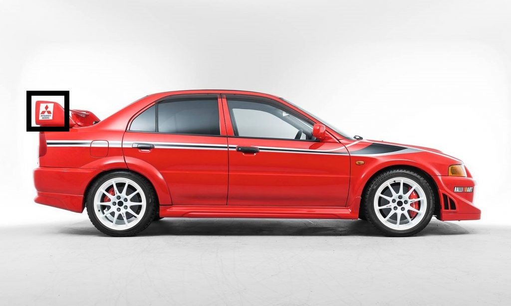 Rear Spoiler Diamond Decal To Suit Mitsubishi Lancer Evolution 6.5 Tme Cp9A Emblems Badges And