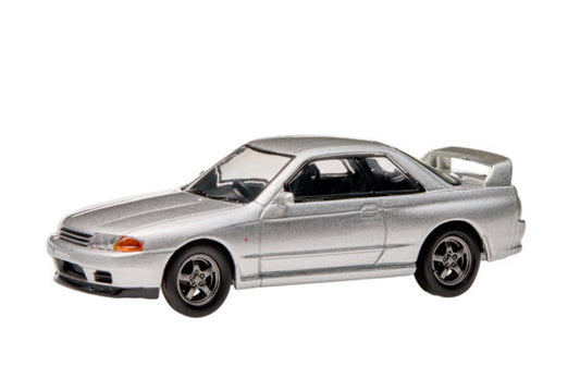 Skyline GT-R (BNR32) Spark Silver 1/64 Scale Diecast Model KWAM003026