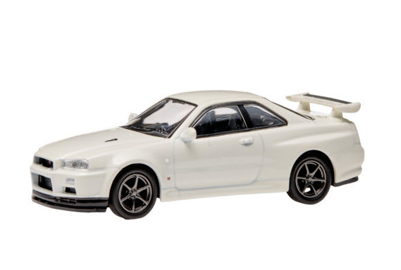 Skyline GT-R (BNR34) White Pearl 1/64 Scale Diecast Model KWAM003027