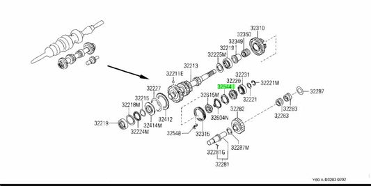 5Th Gear To Suit Nissan R32 Gtr / R33 Series 1/2 Z32 Gearbox 32614-01G20 *Discontinued Limited Stock