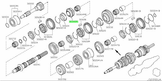 6Th Gear Assembly To Suit Nissan 370Z Z34 2014~Onwards 32340 - Cd40C Cd009/Cd00A Gearbox And
