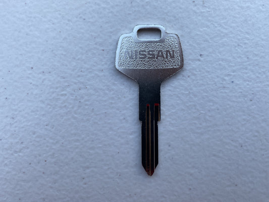 OEM Nissan Metal Key Blank Uncut Master Spare to suit R32 / R33 Skyline, S13/ S14 Silvia, 180SX, 300ZX - Vega Autosports