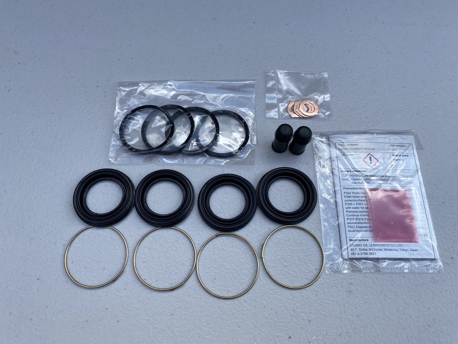Rear Brake Caliper Overhaul Kit to suit Toyota Supra JZA80 MK4 - Vega Autosports