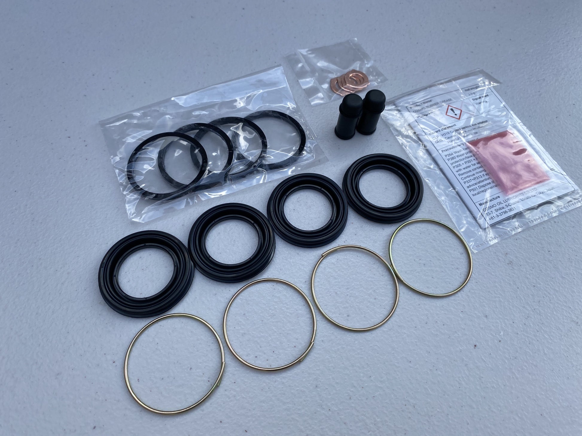 Rear Brake Caliper Overhaul Kit to suit Toyota Supra JZA80 MK4 - Vega Autosports