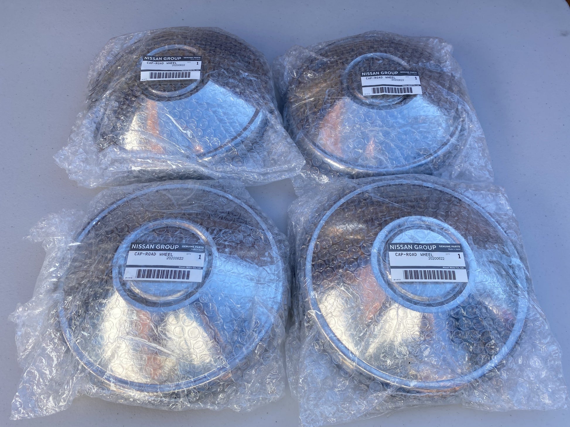 Polished Road Wheel Center Cap Set (4 piece) to suit DATSUN 1200  B110 B120 Ute - Vega Autosports