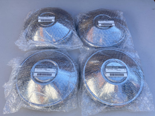 Polished Road Wheel Center Cap Set (4 piece) to suit DATSUN 1200  B110 B120 Ute - Vega Autosports