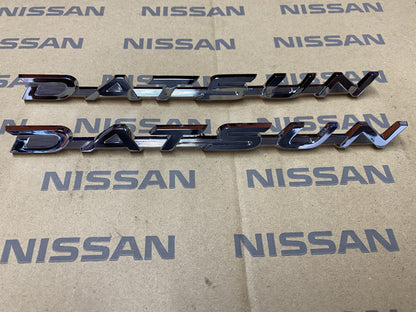 OEM 'Datsun' Front Fender Emblem Set to suit Datsun 510 1968-1973 - Vega Autosports