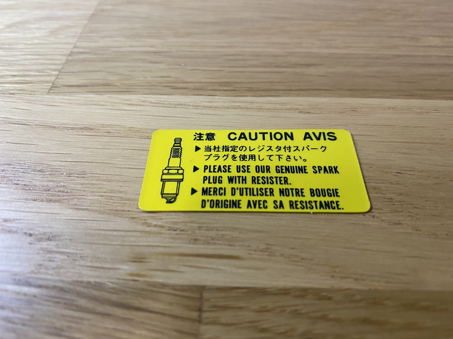 Caution Spark Plug Decal To Suit Mitsubishi Lancer Evolution 4 / 5 6 6.5 7 Cn9A Cp9A Ct9A Emblems