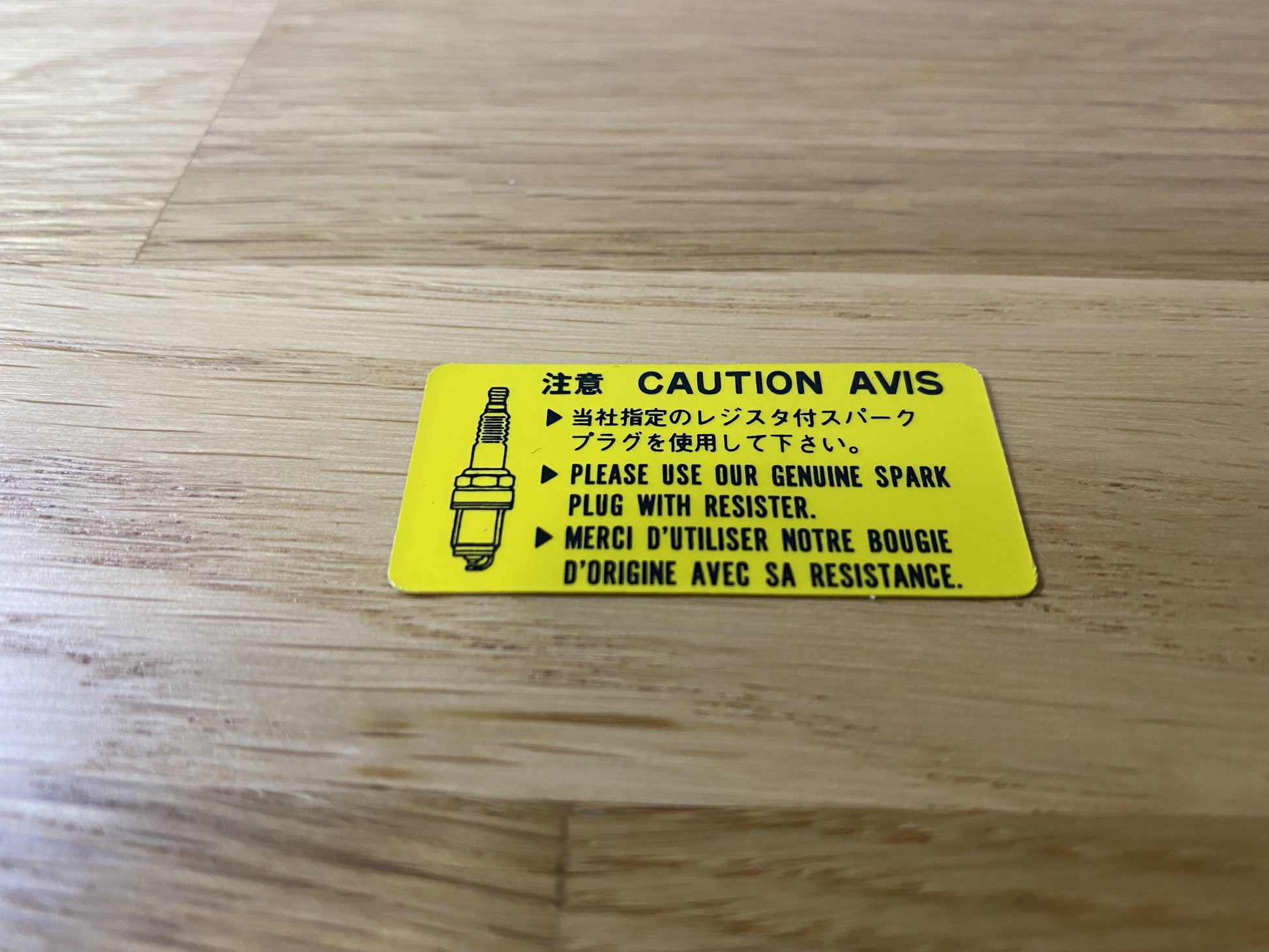 Caution Spark Plug Decal To Suit Mitsubishi Lancer Evolution 4 / 5 6 6.5 7 Cn9A Cp9A Ct9A Emblems