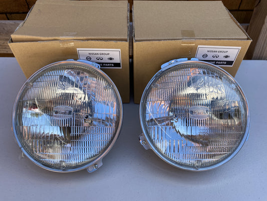 Headlight Set RHS/LHS to suit Datsun 1200 B120 Ute 10.1975-10.1989 - Vega Autosports